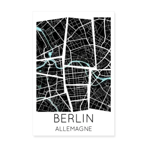 Poster Berlin - Plan Berlin - 20 x 30 cm