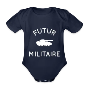 Body Bébé bio manches courtes - Futur militaire