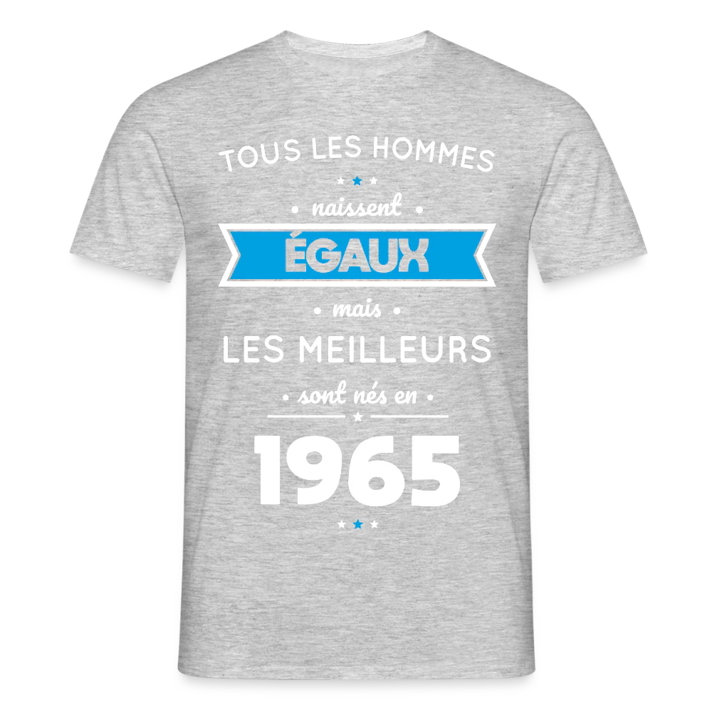 T-shirt Homme - Anniversaire 61 Ans - Les meilleurs sont nés en 1965 – Image 4