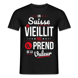 T-shirt Homme - Un Suisse ne vieillit pas