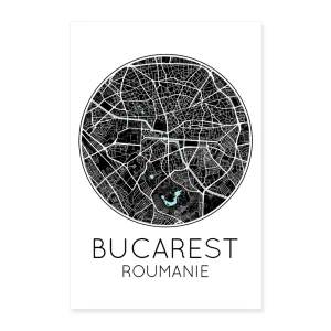 Poster Bucarest - Plan Bucarest - 40 x 60 cm